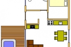 Fyrirkomulag bústaðanna