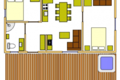 Fyrirkomulag bústaðarins